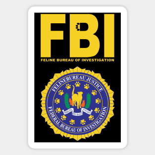 FBI: Feline Bureau of Investigation (FBI) Magnet